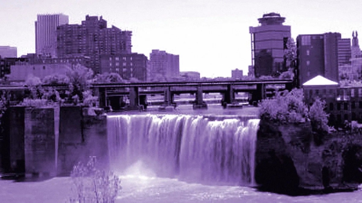 Rochester, United States — panoramic view of High Falls