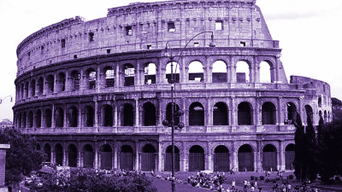 Rome, Italy — panoramic view of the Colosseum