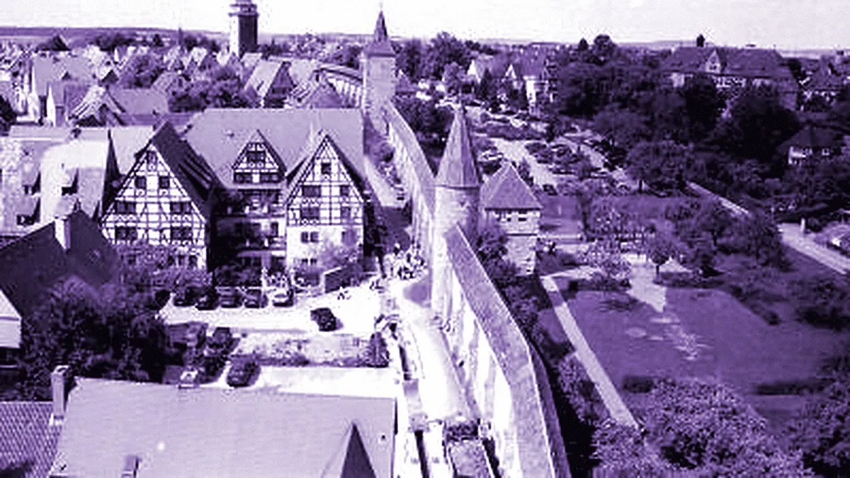 Rothenburg, Germany — panoramic view of the Town Walls
