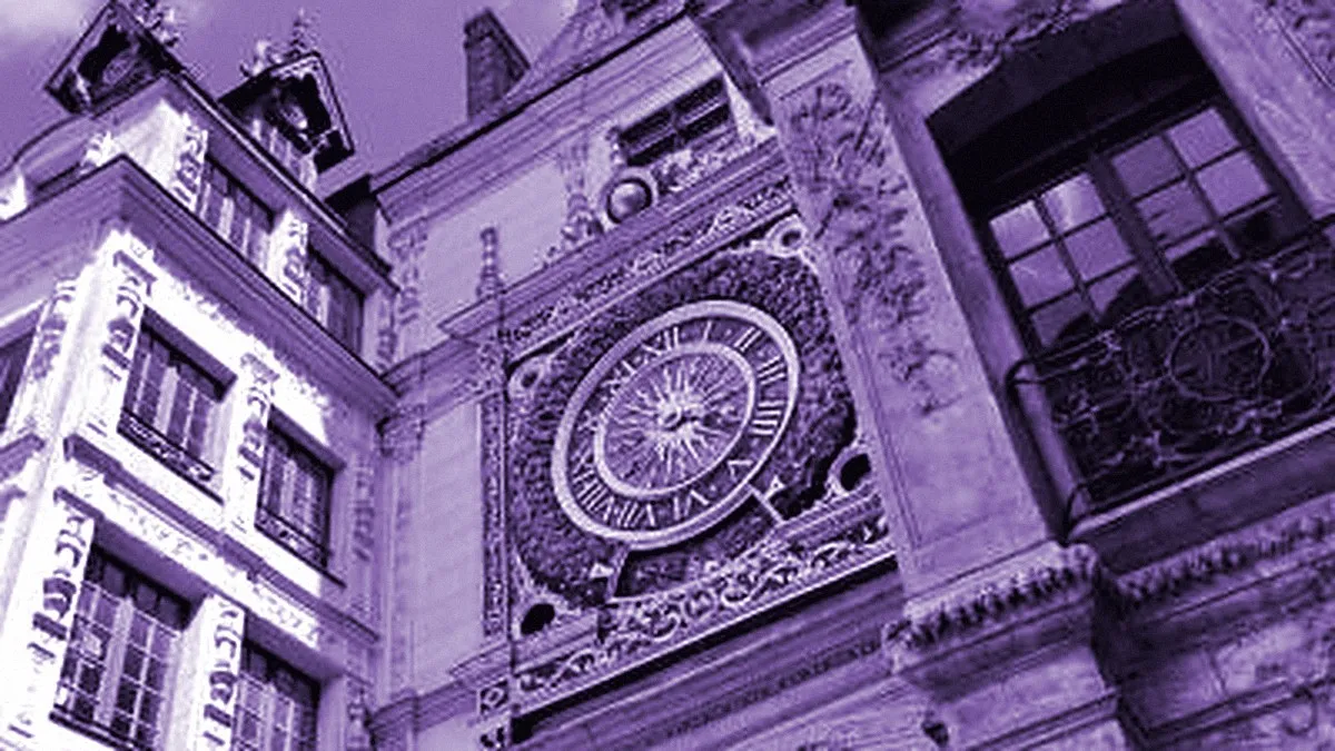 Rouen, France — panoramic view of Great Clock