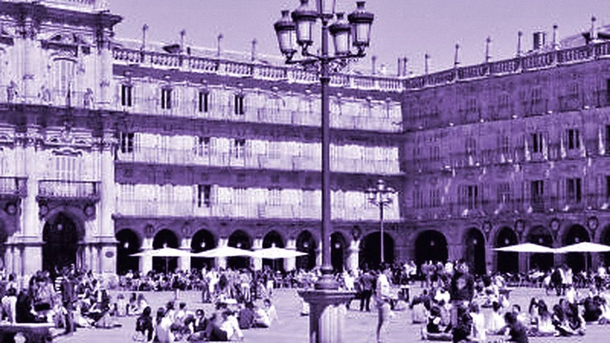 Salamanca, Spain — panoramic view of the Main Square