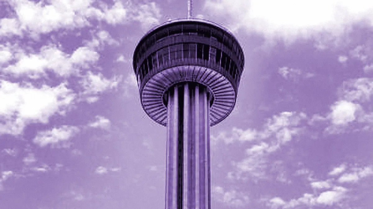San Antonio, United States — panoramic view of Tower of Americas