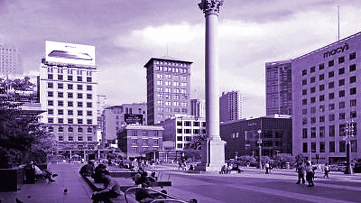 San Francisco, United States — panoramic view of Union Square