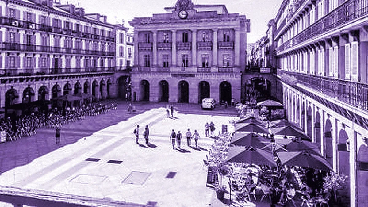 San Sebastián, Spain — panoramic view of Constitution Square