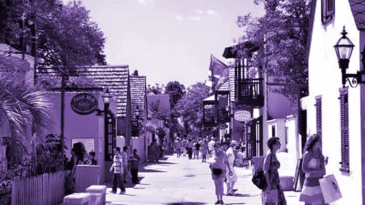 St Augustine, United States — panoramic view of St. George Street
