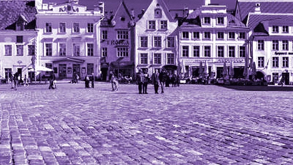 Tallinn, Estonia — panoramic view of the Town Hall Square