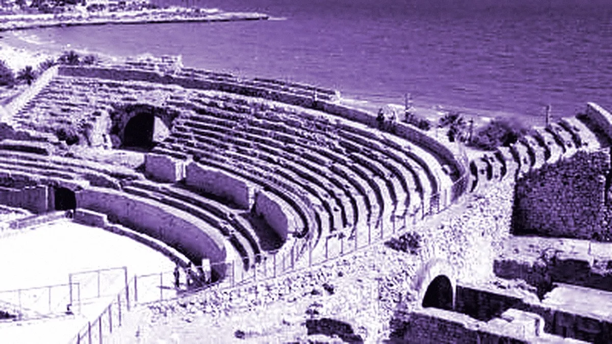 Tarragona, Spain — panoramic view of Amphitheatre
