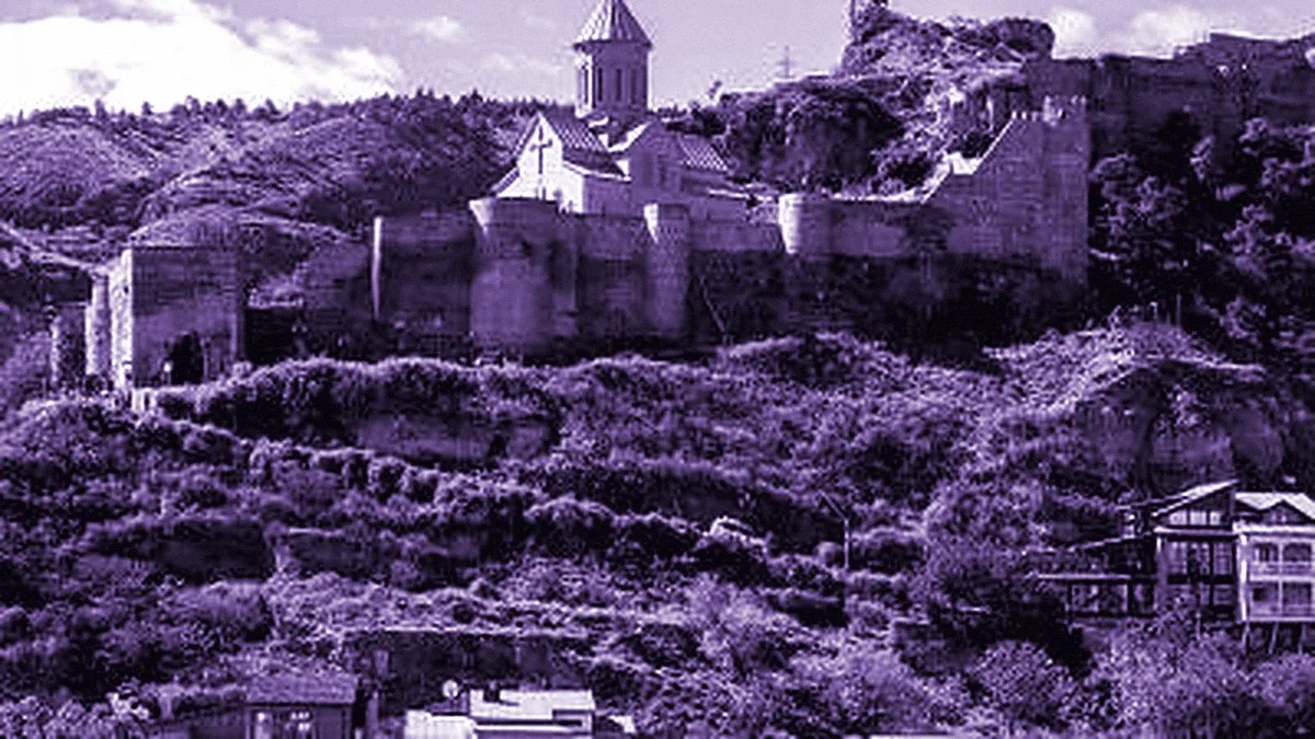 Tbilisi, Georgia — panoramic view of Narikala Fortress