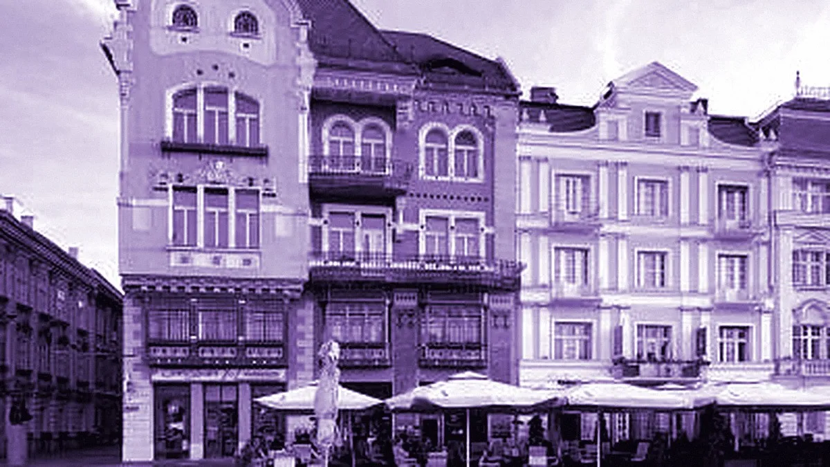 Timișoara, Romania — panoramic view of Bruck House