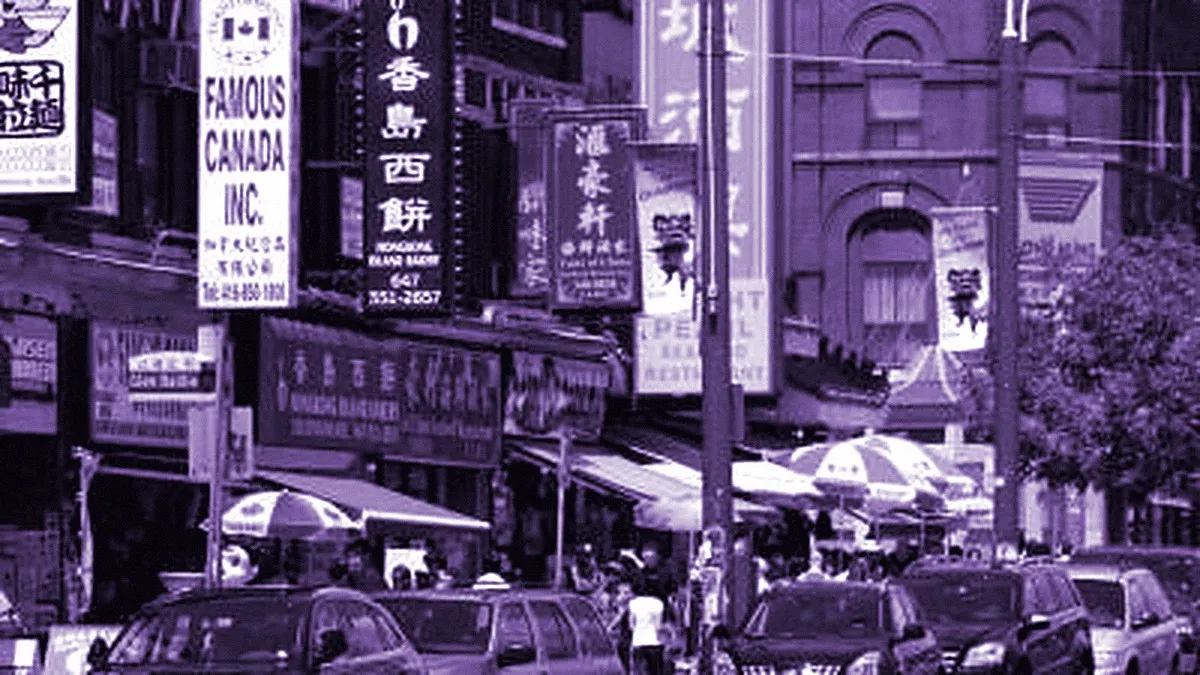 Toronto, Canada — panoramic view of Chinatown