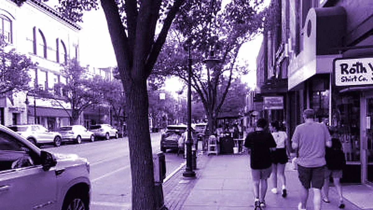 Traverse City, United States — panoramic view of Front Street