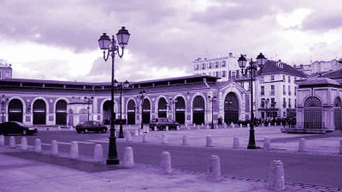 Versailles, France — panoramic view of Market Square of Our Lady