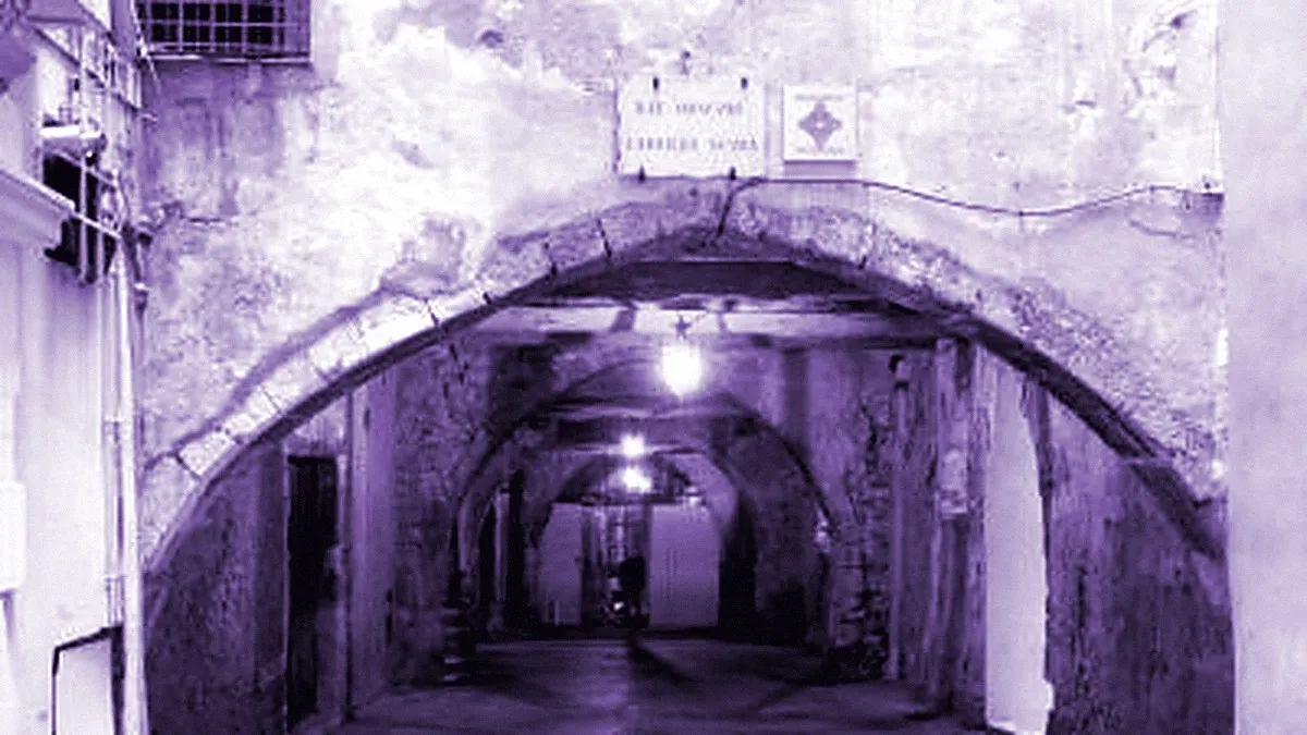 Villefranche-sur-Mer, France — panoramic view of Dark Street