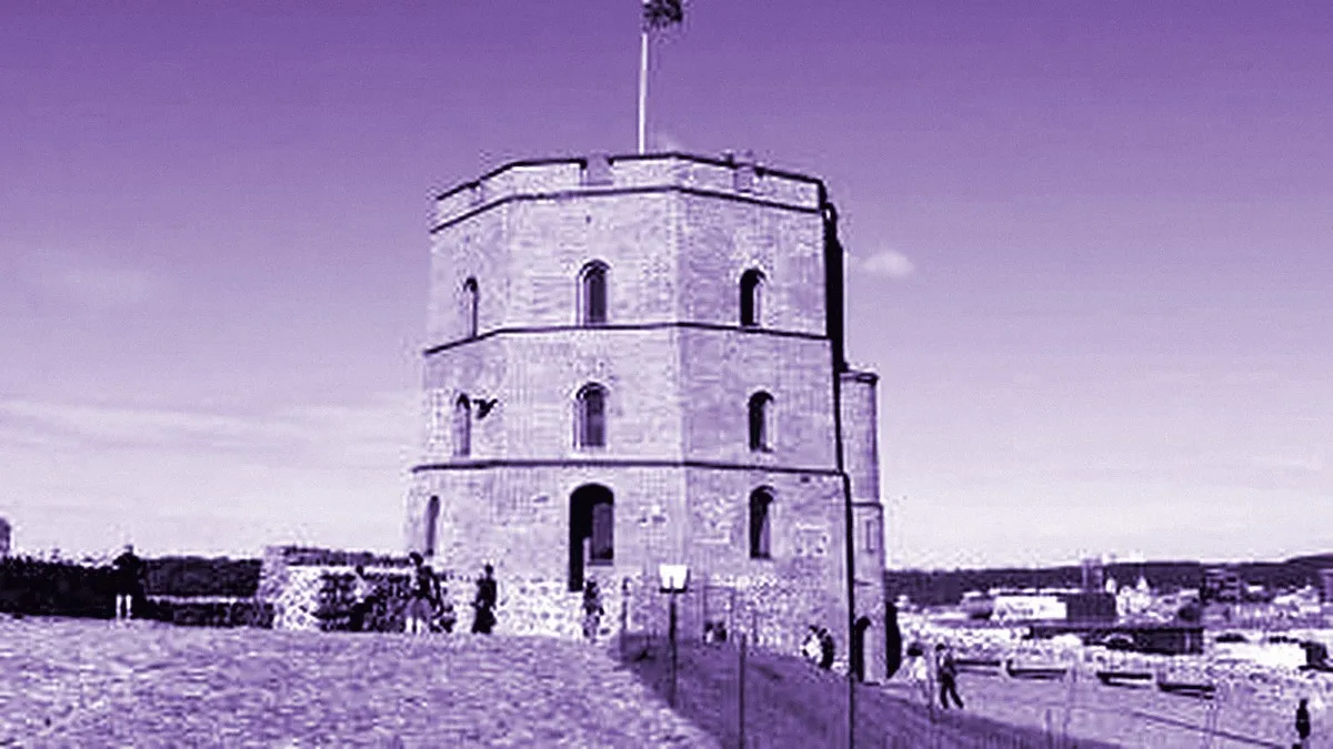 Vilnius, Lithuania — panoramic view of Gediminas Tower