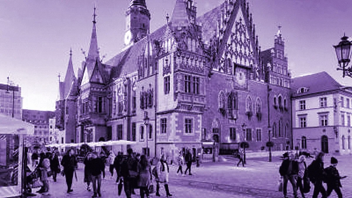 Wrocław, Poland — panoramic view of Wroclaw Town Hall