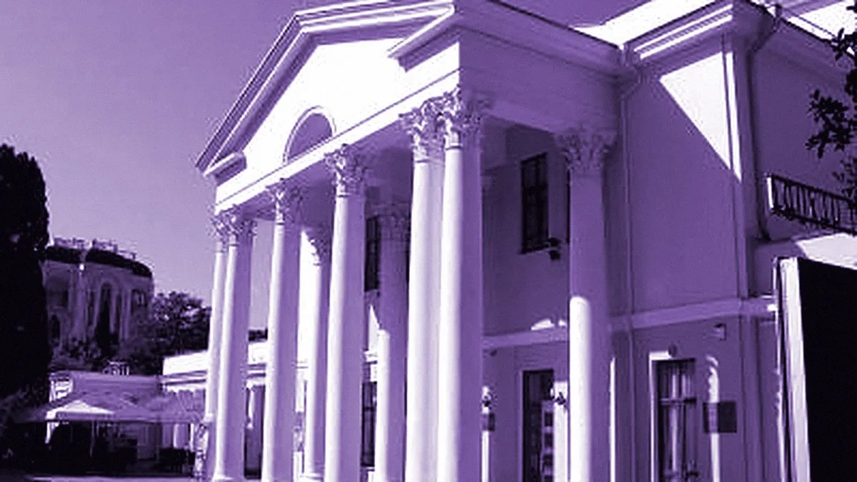 Yalta, Ukraine — panoramic view of Chekhov Theater